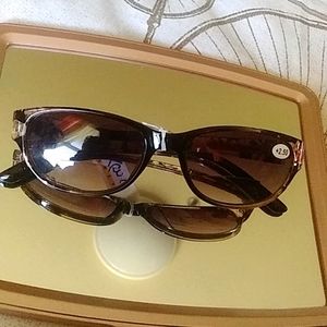 Bifocals +2.50 Pink/Green, Floral Sunglasses